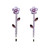 Faship A Pair Of Purple Rhinestone Crystal Floral Hair Clips 2 Pcs Pins