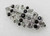 Faship Gorgeous Black Rhinestone Crystal Floral Barrette