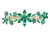 Faship Gorgeous Green Crystal Floral Barrette