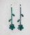 Faship Gorgeous A Pair Of Green Rhinestone Crystal Floral Hair Clips Pins 2 Pcs