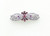 Faship Purple Rhinestone Crystal Floral Hair Barrette Clip