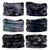 6pcs Magic Headband Face Mask Head Wrap Elastic Bandana Outdoor Headwear Sport Scarf Neck Gaiter UV Resistence for Workout (6pcs Gray)