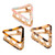 Cobahom 3 Pack Small Hair Claw Clips 2 inch Acetate Hair Jaw Clips 3 Colors Set Fashion Hollow Triangle Hair Clips for Women Girls, 1 Pink and 2 Tort