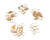 yueton 30pcs Gold Ring Shell Hands Leaves Star Pendant Rings Set Hair Clip Headband Hair Accessories