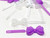 Tara Girls Super Cute Self Hinge Plastic Mulit Design Hair Barrettes Selection. 20pc white clear purple mix bow shape.