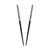 Set of Two Wooden Animal Print Hair Sticks for Women 7.25 inches Long - Black