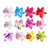12PCS Bohemian Flower Hairpin Colourful Hawaiian Flowers Orchid Flower Crocodile Hair Clips for Lady Women Girls Bridal Wedding Party Beach Hair Styl