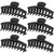 WHAVEL 6PCS Matte Plastic Large Black Hair Claw Clips For Thick Hair Jaw Clips Non-slip Ponytail Holder Hair Clip Clamps Teeth for Women and Girls