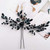 Aimimier Bridal Black Crystal Hair Pins Classical Wedding Back Comb Prom Party Festival Hair Accessories for Women and Girls