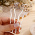 Aimimier Dainty Crystal Flower Hair Comb Sparkly Rhinestone Inlaid Hair Side Combs Long Teeth Hair Accessories for Women and Girls(Champagne)