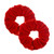 2 Pcs Red Color Large Size Scrunchies for Hair Women Hair Elastic Bands