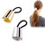 2PCS Circle Cuff Metal Hair Ties Hair Band Hair Rope Accessories Metal Elastic Hair Clips Ponytail Hair Cuff Headwear Hair Holder for Lady Women (Gol