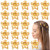 HINZIC 20 Pcs Mini Flower Claw Clips 0.69inch Small Gold Hair Clips Cute Metal Hair Barrettes Accessories for Women Girls Teens Thin Thick Long Short