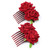 Honbay 2PCS Rose Flower Hair Side Combs 7 Teeth Floral Twist Combs Decorative Flower Hairpin Hair Accessories for Women
