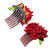 Honbay 2PCS Rose Flower Hair Side Combs 7 Teeth Floral Twist Combs Decorative Flower Hairpin Hair Accessories for Women