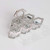 Women Vintage Metal Hair Jaw Clips Hair Clamp Hair Claw Hairpin Accessories (White K)