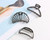 Vintage Metal Hair Claw Hair Jaw Clips Hair Clamp Accessories for Women (Semicircle, Black)