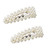 2PCS Women Fashion Sweet Imitation Pearl Hair Clip Hairpin Hair Accessories Simple Alloy BB Hairgrip (A# - Silver)