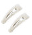 2PCS Sweet Imitation Pearl Hair Clips Hairpin Simple Fashion Alloy BB Hairgrip Hair Accessories for Women (Drop-shaped, Silver)