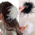 mdgfge Black White Ostrich Feather Hair Clip Hair Feathers Retro Elegant Hair Accessories for Women Girl Bridal Wedding Festival Valentine Birthday P
