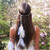 Suoirblss Set of 2 White Bohemian Feather Tassels Headband with Armband Gypsy Hippie Peacock Headwear Headdress Woman Favorite Hair Accessories