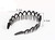 Women Men Plastic Sharks Tooth Headband Toothed Hairband Hair Comb Zigzag Hair Band Hair Hoop Hair Accessory (Black)
