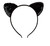Vividsun Cat Ear Headband Shiny Sequin Hair Hoops Cute Hairband Cats Hair Accessories for Women (black)
