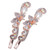 2PCS Rhinestone Flower Hair Clips Butterfly Graphics Hairpin Side Clip Barrette Bobby Pin Hair Accessories for Women Lady (White)