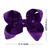 AMYDECOR 6 Inch Dark Purple Sparkly Glitter Sequin Hair Bows for Girls Toddlers Kids Children Teenage (2PCS)