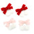 4 Pieces Christmas Red Baby Girls Chinese Style Hairy Furry Balls Velvet Bows Tassels Hair Clips Hair Bows Alligator Clips for Girls Infants Toddlers