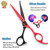 PURPLEBIRD 6 Inch Hair Cutting Shears Kids Safety Rounded Tips Hair Scissors Professional Hairdressing Haircut Kit for Salon Barber Child Baby and Ho
