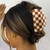 CHANACO Checkered Claw Clip 4 Pcs Checkered Hair Clip Large Claw Clips for Thick Hair Brown Tortoise Barrettes Hair Clips for Women Y2K Aesthetics Ha