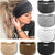 IVARYSS Wide Headbands for Women, Neutral Knotted Head Wraps Turbans, Large African Style Head Bands Hair Accessories, 6 Pack