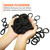 100 Pcs Seamless Cotton Thick Black Hair Band No Metal Elastic Hair Ties No Damage Ponytail Holder