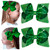 2 PCS 6 Inches Sequins Large Bows Alligator Hair Clip Hair Barrettes Accessories for Women Teens Girls Kids (Green)