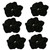 6 Pcs Black Color Large Size Velvet Scrunchies for Women Hair Elastic Bands