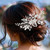 Yean Bride Leaf Bridal Hair Comb Pearl Wedding Hair Piece Rhinestone Hair Accessories for Women and Girls (Silver)