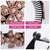 ISKYBOB 2 Pieces Rhinestone Flower Ponytail Holder Twist Bun Shaper Women Hair Grips Claw, Pink+ Violet