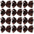 4 Inch Boutique Girls Hair Bows Hair Clips for Girls Toddlers 12 Pcs Solid Color (Brown)