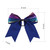 Metallic Sequin and Holographic 8 Inch Cheer Bow Cheerleader Cheerleading Jumbo Cheer Bow Hair Tie (Purple Holographic)