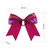 Metallic Sequin and Holographic 8 Inch Cheer Bow Cheerleader Cheerleading Jumbo Cheer Bow Hair Tie (Hot Pink Holographic)