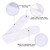 Facial Spa Headbands 4 PCS, Makeup Shower Bath Wrap Sport Headband Terry Cloth Stretch Towel with Magic Tape (White)