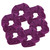 Large Solid Scrunchie - Set of 6 - Purple