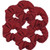6 Pack Large Solid Scrunchies Hair Elastics-Burgundy