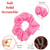 12 Pack Solid Hair Ties Scrunchies (Pink)