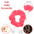 12 Pack Solid Hair Ties Scrunchies (Neon Pink)