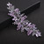 Teyglen Crystal Wedding Headband Bridal Purple Rhinestone Hair Vine Hair Accessories Handmade Headpieces Sparkly Purple Crystal Hair Pieces for Women