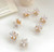 10 Pcs Small Mini Pearl Claw Clips with Flower Design, Sweet Artificial Bangs Clips Decorative Hair Accessories for Women Girls
