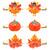 HZEYN 6 Pack Thanksgiving Hair Clip Fall Pumpkin Maple Leaf Turkey Hair Clips for Women Autumn Fall Hair Barrette Accessory Holiday Gifts