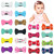 20 Pack Handmade Tiny Hair Clips for Baby Fine Hair 1.75Inch Mini Grosgrain Ribbon Hair Bows Snap Hair Clips Barrettes Hair Accessories For Baby Girl